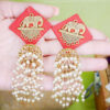 Red elephant jhumka