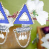 Triangle blue tabiz jhumka