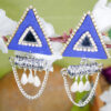 Triangle blue tabiz jhumka