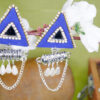 Triangle blue tabiz jhumka