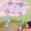 Pink Fabric Jhumka