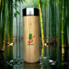 Bamboo Stainless Steel Flask Water Bottle