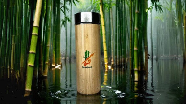Bamboo Stainless Steel Flask Water Bottle