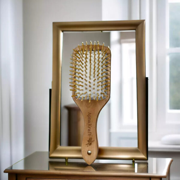 Wooden hair brush