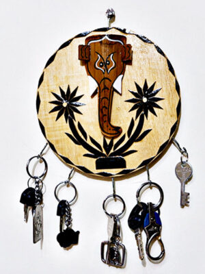Bamboo Ganesha Keyring Holder