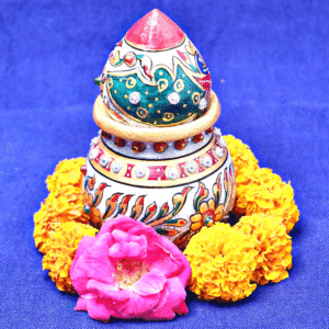 Marble Painted Puja Kalash
