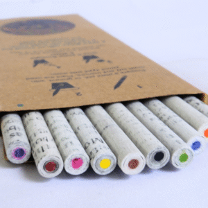 Plantable seed newspaper color lead pencil box (Pack of 10)