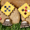 Yellow Mirror Jhumka