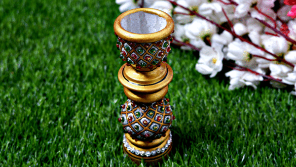 Marble Painted Candle Stand