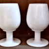 Marble Ash Tray with 2 Wine Glass Combo