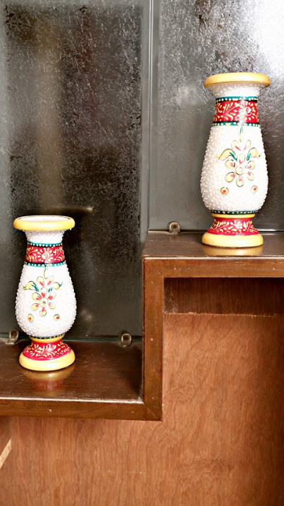 Marble Painted Flower Pot