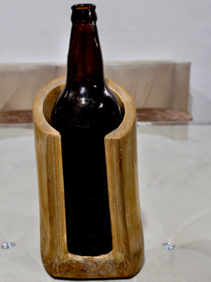 Bamboo Vertical Beer/Wine Bottle holder
