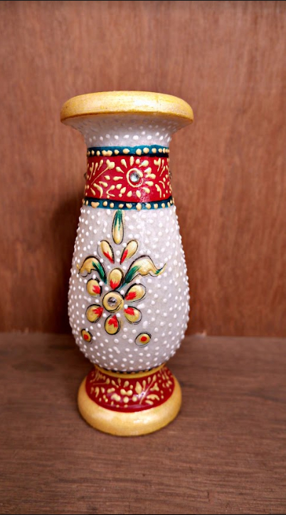Marble Painted Flower Pot