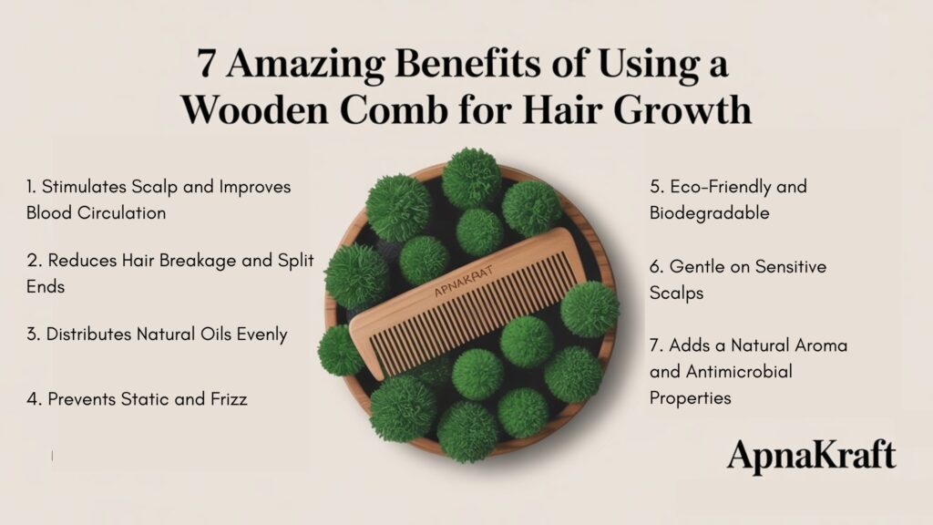 Wooden Comb for Hair Growth