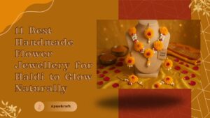 handmade flower jewellery for Haldi