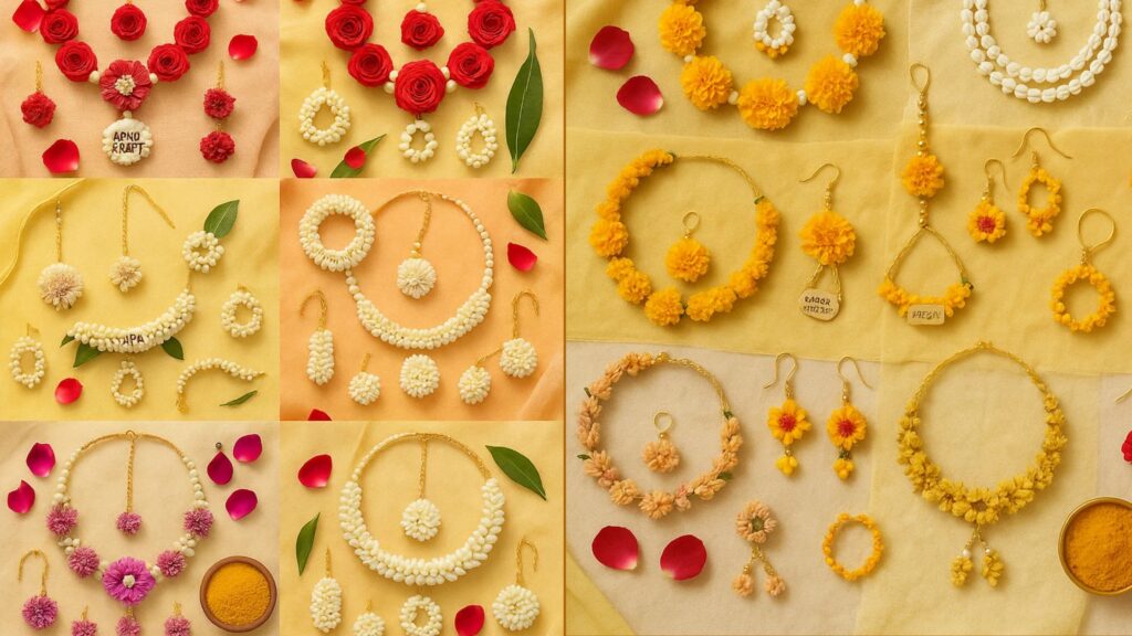 11 Best Handmade Flower Jewellery Sets for Haldi