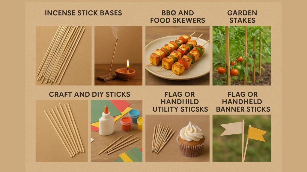 Types of Bamboo Sticks and Their Applications